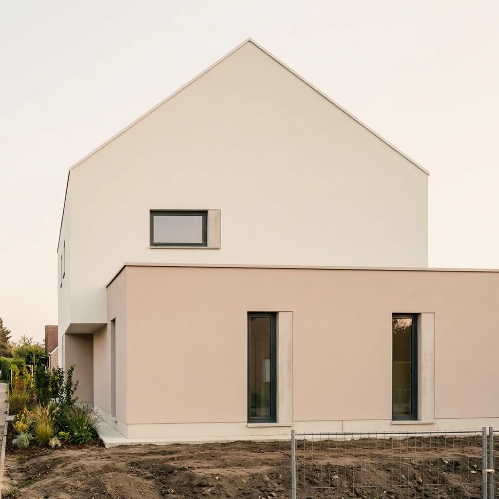 Gabled house with annex – Visualization